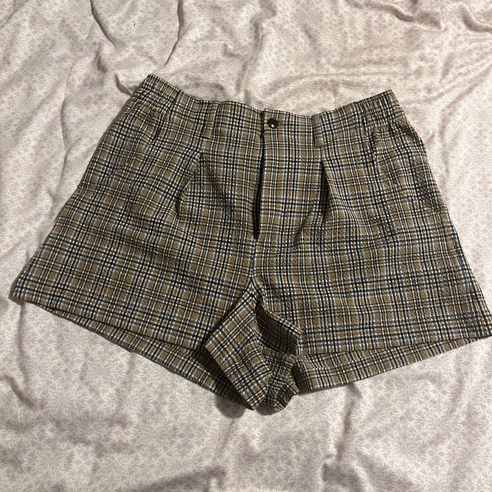 Madewell neale short in gingham seersucker